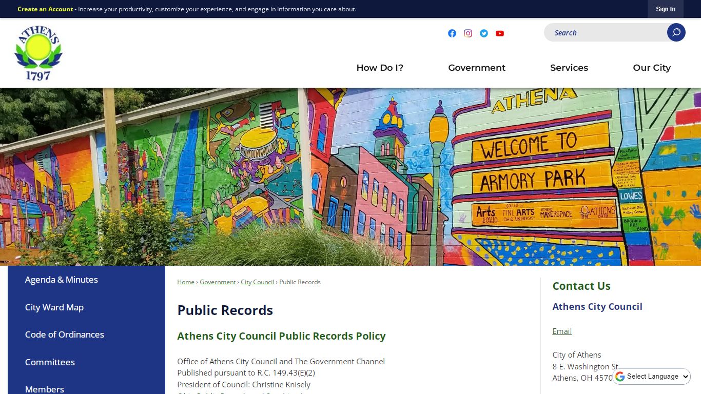 Public Records | Athens, OH - Official Website